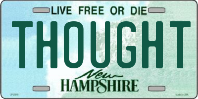 NH license plate THOUGHT