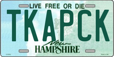 NH license plate TKAPCK