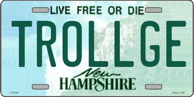 NH license plate TROLLGE