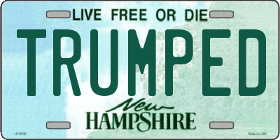 NH license plate TRUMPED