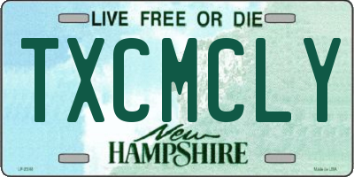 NH license plate TXCMCLY