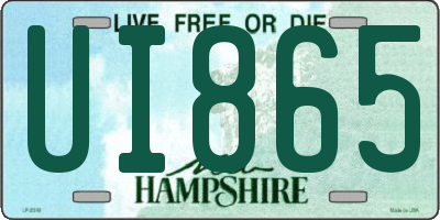 NH license plate UI865