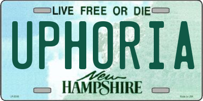 NH license plate UPHORIA