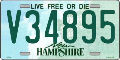 NH license plate V34895