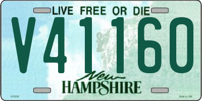 NH license plate V41160