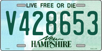 NH license plate V428653