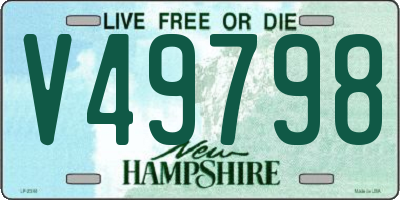 NH license plate V49798