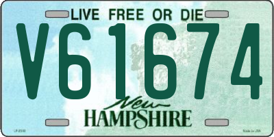 NH license plate V61674