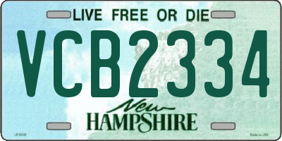 NH license plate VCB2334