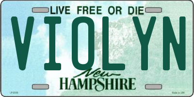 NH license plate VIOLYN