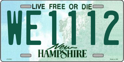 NH license plate WE1112