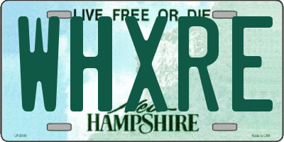 NH license plate WHXRE