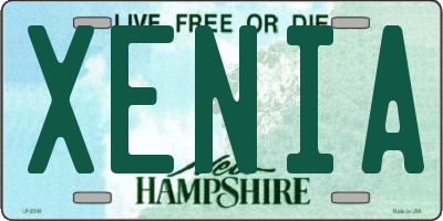 NH license plate XENIA