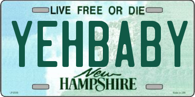 NH license plate YEHBABY