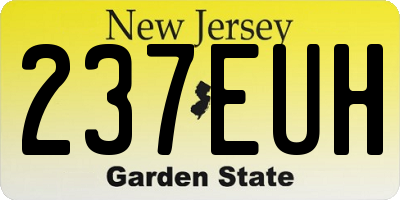 NJ license plate 237EUH