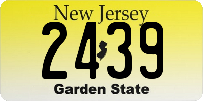 NJ license plate 2439