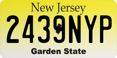 NJ license plate 2439NYP