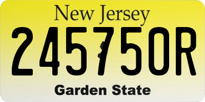 NJ license plate 245750R