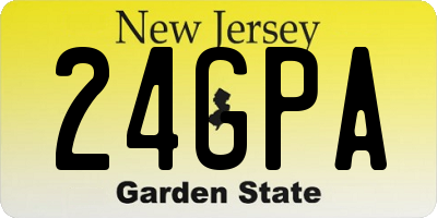 NJ license plate 24GPA