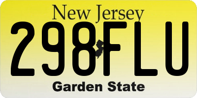 NJ license plate 298FLU