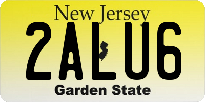 NJ license plate 2ALU6