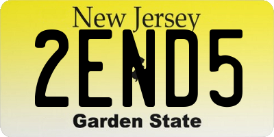 NJ license plate 2END5