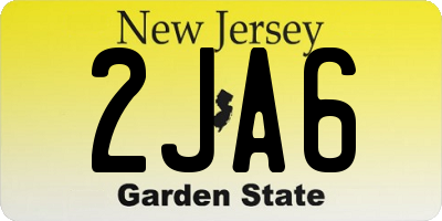 NJ license plate 2JA6