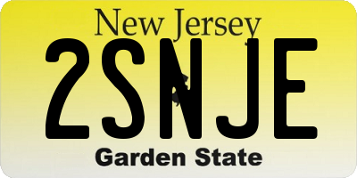 NJ license plate 2SNJE