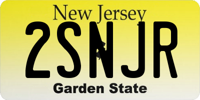 NJ license plate 2SNJR