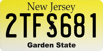 NJ license plate 2TFS681