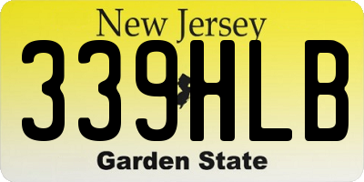 NJ license plate 339HLB