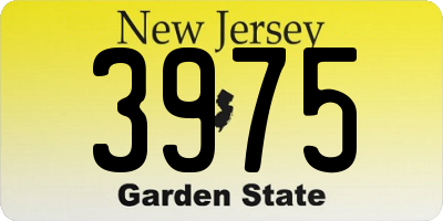 NJ license plate 3975