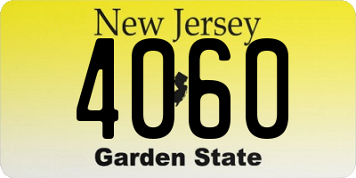 NJ license plate 4060