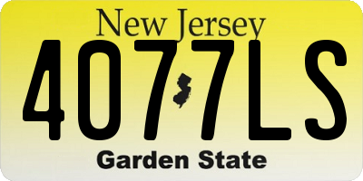 NJ license plate 4077LS