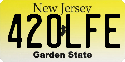 NJ license plate 420LFE