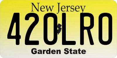 NJ license plate 420LRO