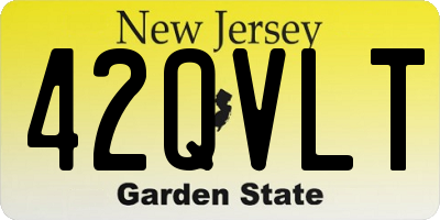 NJ license plate 42QVLT