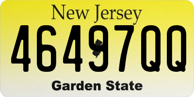 NJ license plate 46497QQ