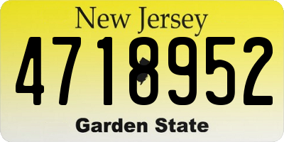 NJ license plate 4718952