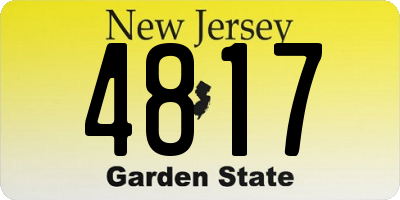 NJ license plate 4817