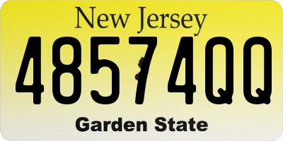 NJ license plate 48574QQ