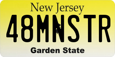 NJ license plate 48MNSTR