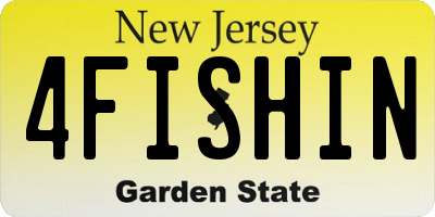 NJ license plate 4FISHIN