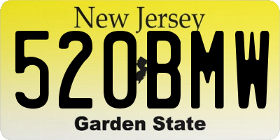 NJ license plate 520BMW