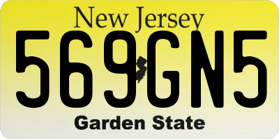 NJ license plate 569GN5