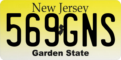 NJ license plate 569GNS