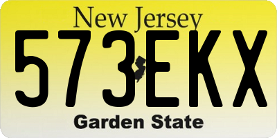 NJ license plate 573EKX