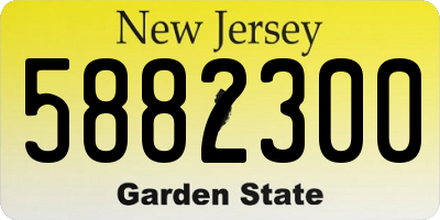 NJ license plate 5882300