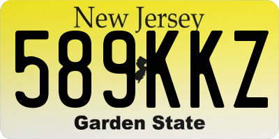 NJ license plate 589KKZ