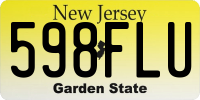 NJ license plate 598FLU